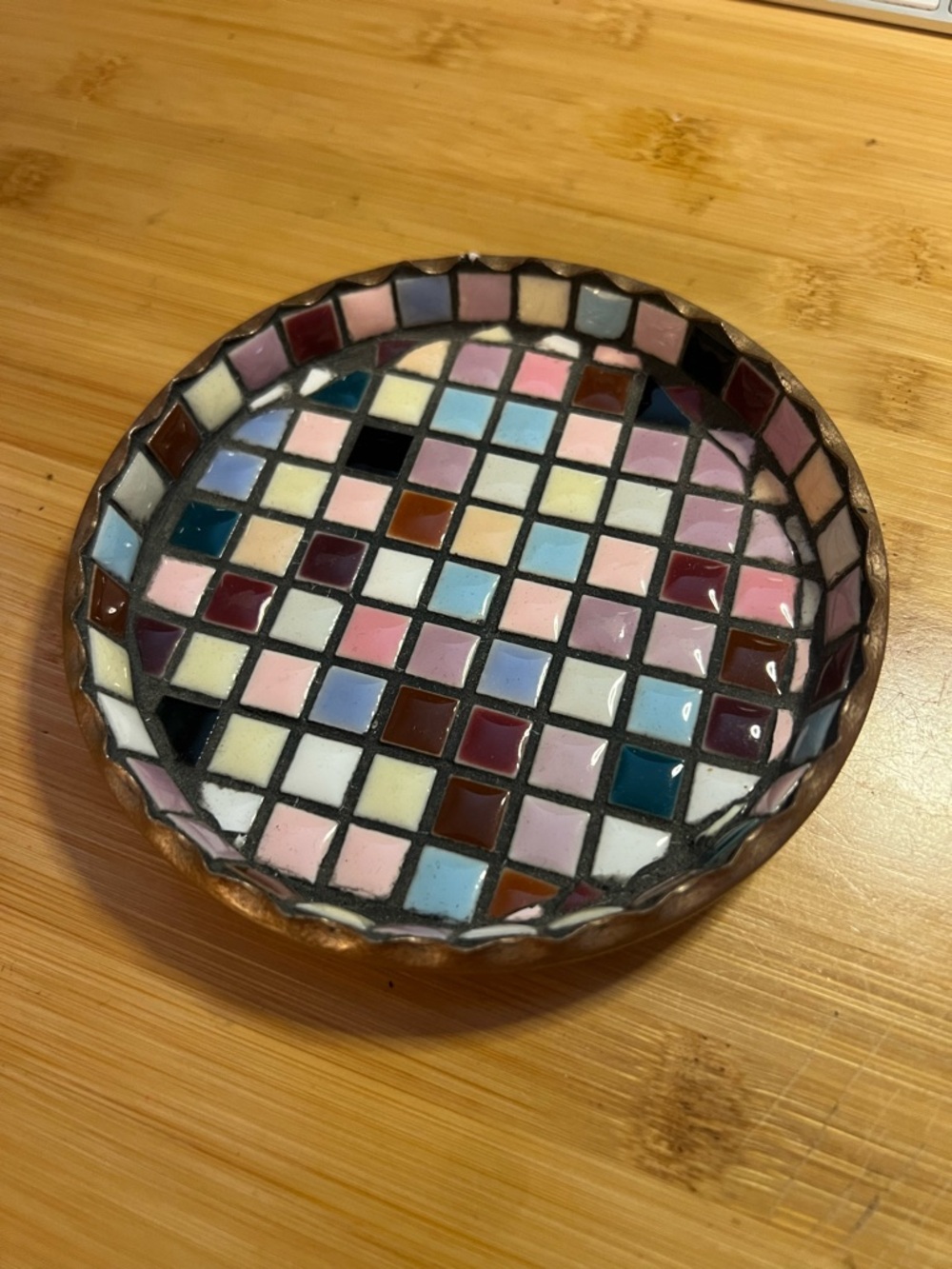 Multicolored Mosaic Tiled Jewelry Tray